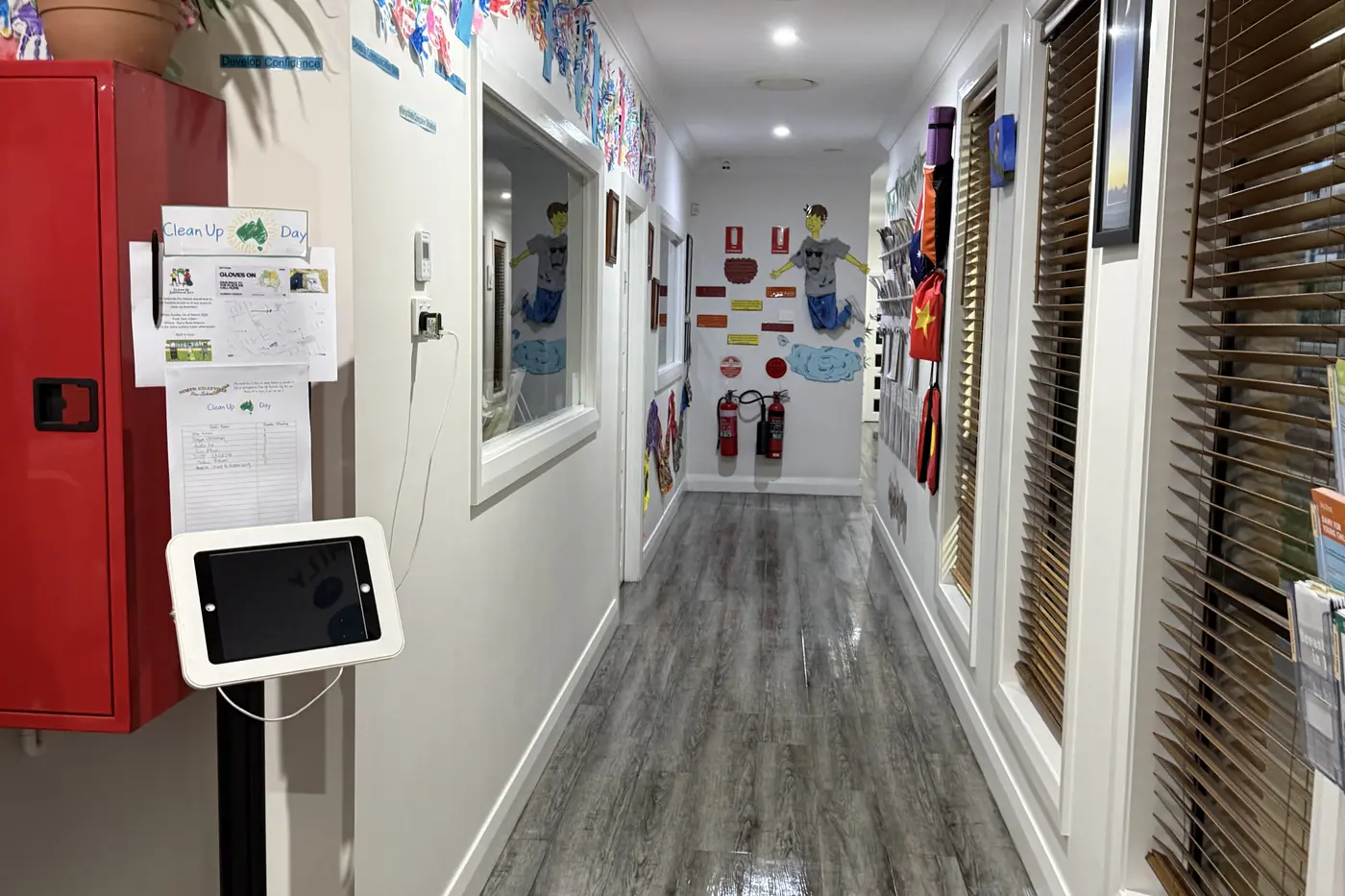 An early learning play room, reset after pickup